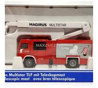 siku 1749, Magirus Multistar TLF Fire Engine with Telescopic Boom, 1:87, Metal,Plastic, Red,White, Extendable ladder
