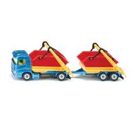 Siku Truck With Skip And Trailer