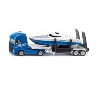 Siku Volvo Lorry with Police Boat Diecast Model - 1:87 Scale