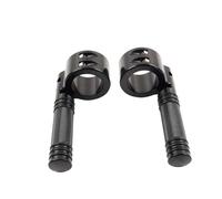SIKUAI 1 Pair Aluminium Foot Peg Clamp Highway Footpeg 1-1/2" 38MM Crash Bar Black