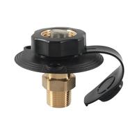 SIKUAI 1 Pc Hose Connector Water Inlet Flange RV Freshwater Tanks ABS+Brass Black Applicable to RVs