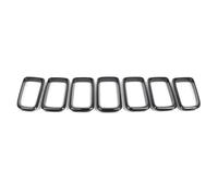 SIKUAI 1 Set/7Pcs ABS Frame Grille Molding Insert Bumper Covers Front Grille Insert 68109865AA, CH1210111 Glossy Black for Compass Limited 2011-2015, for Compass North 2013-2016