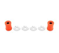 SIKUAI 2 Pcs Iron, Polyurethane Handlebar Riser bushings Damper Kit Black Silver for Dyna FXR 73-2017