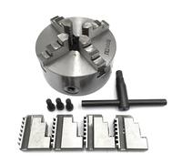SIKUAI 250mm 10" #K12-250 Self Centering Lathe Chuck 4 Jaw Silver Steel for Millin/Drilling/Grinding Machines