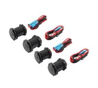 SIKUAI 50-110 W Socket Plug Adapter Splitter 12V/24V Cigarette Lighter Black Metal For powering Vehicle, cell phones, cameras 4 Pcs