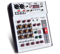 SIKUING 6K Audio Mixer, Professional Soundboard Console with 99 DSP Effects, 48V Phantom Power, Bluetooth, USB Interface, Stereo DJ Mixer Board for Karaoke Live Performance DJ Stage