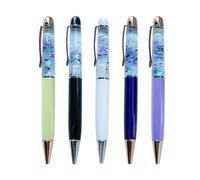 Sikyby Jellyfish Glow In The Dark Cute 3D Floater Liquid Writing Journaling Office Pen Unique Gifts Set of 5 Pens