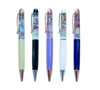 Sikyby Peacock Cute 3D Floater Liquid Writing Journaling Office Pen Unique Gifts Set of 5 Pens