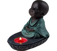 SiL Interiors Brown & Turquoise Baby Buddha Single Tea Light Candle Holder Ornament