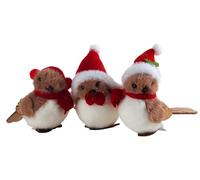 SiL Interiors Robin Christmas Tree Decoration Ornaments Clip On - Set of 3