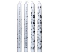 SiL Interiors Traditional Christmas 16cm Advent Candles - White (Set of 4)