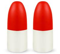 SILANON Fishing Marker Buoys Fishing Floats - 2 Pack Red White Crab Pot Shrimp Trap Buoy, 614"