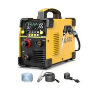 SILATU Plasma Cutter, 65Amps Non-HF Blowback Pilot Arc CNC Plasma Cutter Machine, 110/220V Dual Voltage Large LED Display Air Sensor Technology, 3/5'' Clean Cut 1'' Max Cut, PT/2T/4T for Beginners DIY