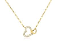 SILBERTALE 925 Sterling Silver Mother Daughter Necklace Interlocking/Infinity/DNA Spiral Pendant with Cubic Zirconia Adjustable Chain Best Gift for Mum/Daughter on Mother's Day/Birthday/Anniversary