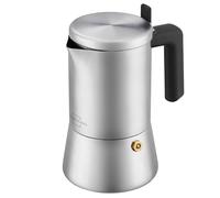 SILBERTHAL Espresso Maker Stainless Steel 300 ml - 6 Cups - Suitable for Induction Cookers - Coffee Maker for Any Stove - Includes Reduction Filter - Espresso Pot for Camping