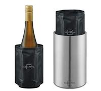 SILBERTHAL Wine Cooler Stainless Steel Double-Walled - Active Cooling with Cooling Cuffs - Ideal for White Wine and Rose
