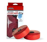 SILCA Nastro Cuscino Bike Handlebar Tape, Red 2.5mm - Extra Thick Bike Bar Tape, Comes with Aluminum End Plugs & Installation Kit - Durable, Comfortable, and Vibration-Damping