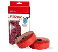 SILCA Nastro Cuscino Bike Handlebar Tape, Red 3.75mm - Extra Thick Bike Bar Tape, Comes with Aluminum End Plugs & Installation Kit - Durable, Comfortable, and Vibration-Damping