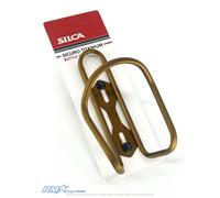 SILCA Sicuro Titanium Bike Water Bottle Holder, Lightweight - Bourbon Color | Bicycle water bottle cage, seamless titanium tubing, 32 grams, 21mm Fore / AFT adjustment, hand bent and laser welded in USA