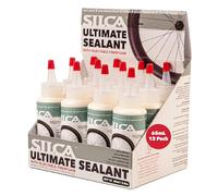 SILCA Ultimate Tubeless Tire Sealant, 65ml (12-Pack) - Tubeless Bike Sealant Proactively Seals Punctures Up To 7.5 mm, Injectable Through Valve & Stays Liquid 6+ Months In All Weather Conditions