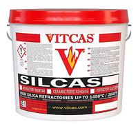 Silcas 25KG A-Refractory Mortar 1400°C: Ideal for Setting and Jointing Both Insulating and Dense Firebricks, High-Temperature Refractory Air Setting Mortar for Optimal Thermal Insulation and Stability
