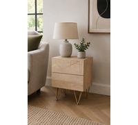 Silchester Light Mango Side Table With Two Drawers