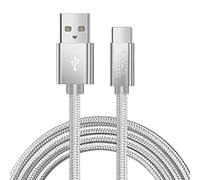 SILCOSTAR USB-C 3.1A Nylon Strong Type C Braided Sync Fast Charger Cable For Oppo Reno 2, 3, 3 Pro, Reno 4, 4 Pro, 4 SE, Reno 4Z, 4Z Lite, 4F, Reno 5, 5 Pro, 5 Pro+, 5F, 5 Lite, 5Z