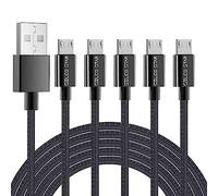 SILCOSTAR USB Micro Braided Sync Charging Cable For Nokia 105,106,110,125,130,150 (2020),210,220 5G,215,216,225,3310 (2017) Nokia 2720 Flip,2660 Flip,Nokia 1,1 Plus,Nokia 2,3,5,6