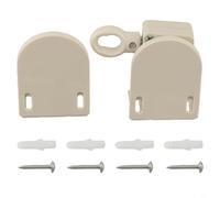 Sileduove 1 Pair Sunshade Mounting Brackets, Outdoor Roller Blind Replacement Parts, Enhanced Metal And Plastic Construction, Quick 10 Minute Install, Compatible With Most Garden Shades,(Beige)