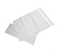 Sileduove 1 Set Washable Director Chair Seat Covers Kit, Polyester Canvas Replacement For Round Rod Patio Chairs Blue White Stripes 20.8x7.9 & 20.8x16.1 Inch Garden(White)