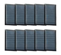 Sileduove 10 Pack Small Solar Panels 5V 30mA Epoxy Resin Cells 53x30mm for DIY Electronics Science Projects Battery Charging and Self Powered Models