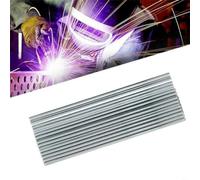 Sileduove 10Pcs Aluminum Solution Welding Flux Cored Rods Low Melt Solder Wire for Propane Butane for MAPP Oxygen-Acetylene Torch Repair Gas and Argon Welding Silver 16x500mm