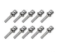 Sileduove 10pcs Drill Adapter, Chimney Power Sweeping Accessories for Chimney Cleaning Brush(10pcs)