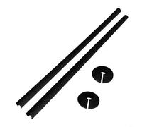 Sileduove 2-Piece Pipe Sleeves & Collars, Clip-On Covers for Central Heating Radiators, 15 x 500 mm, Black