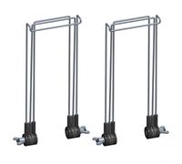 Sileduove 2 Pieces Portable Solar Panel Stand with 360° Adjustable Stainless Steel Bracket, Foldable Carbon Steel Frame for Camping and Outdoor Use (Silver)