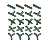 Sileduove 20 Pack Greenhouse Frame Connectors 5 Types Plastic Building Joints for 16mm Pipes Stable Support for Garden Cold Frames and Plant Growing Structures Outdoor