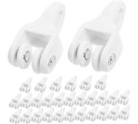 Sileduove 30 Piece Curved Rail Hanging Pulley Set, For Smooth Silent PVC Curtain Tracks Plastic Sliding Wheels, For Home Improvement