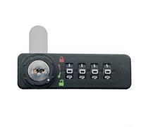 Sileduove 4-Digit Combination Lock, Drawer Turn Lock, Filing Cabinet Lock, Mechanical Rotary Latch for Office Storage, 3-Drawer Secure Fastener, Tamper-Resistant Design, Compact 77x24x16mm(Right Open)