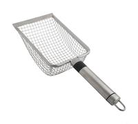 Sileduove 4 Pack Stainless Steel Garden Sieve Set with 2mm 2.8mm 3.8mm 5mm Mesh for Soil Compost Sand Sifting Outdoor Gardening Tool White(5.0mm)