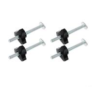 Sileduove 4Set M8 T-Track Kit, T Slot Bolts And Knobs Clamps 100mm Length For T-track Woodworking Jigs And Fixtures