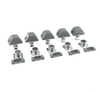 Sileduove 5 Pack Zinc Alloy Push Button Catch Lock, for Motorhome, For Caravan Boat Cupboard Door Latch, With Handle Function And Mounting Accessories(Chrome)