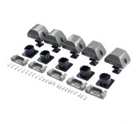 Sileduove 5 Pack Zinc Alloy Push Button Catch Lock, for Motorhome, For Caravan Boat Cupboard Door Latch, With Handle Function And Mounting Accessories(Black)