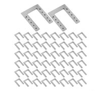 Sileduove 50 Pack Solar Panel Grounding Washer Stainless Steel Cable Clamp Kit for PV Roof Mount System C Steel U Rail Greenhouse Carport Electrical Bonding Spacer Silver