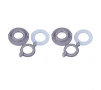 Sileduove ABS Pipe Nut Fasteners, Swivel Connector Fittings, Leak-Proof Hardware for Water Systems with Embedded Gasket Seal and Four-Point Reinforcement Design, 4x4x05cm Grey ABS