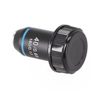 Sileduove Achromatic Microscope Objective Lens, 195Mm Tube Length RMS 202Mm Thread, 4X 20X 40X 60X 100X Magnification Copper Core Design For Biological Laboratory Microscopes(40X)
