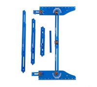 Sileduove Adjustable Stair Tread Jig Template Tool Aluminum Alloy Measuring Gauge Angle 8-56In with Ruler Markings and Storage Case for DIY Construction Projects