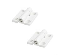 Sileduove Adjustable Torque Hinge, Damped Pivot Hinge, Cabinet Hardware, Free-Stop Positioning Hinge with Smooth Quiet Closing, Any Angle Locking Feature, 26x22mm to 45x35mm Sizes,(45 * 35mm White)