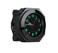 Sileduove Aluminum Alloy Motorcycle Clock, Handlebar Quartz Watch, Luminous for dial, Waterproof IPX7 Rating, 33cm Diameter, Fits 22-28mm Bars, Mounting Kit, Metal Build(black)