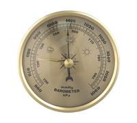 Sileduove Analogue Weather Station Stainless Steel with Barometer, Thermometer and Hygrometer