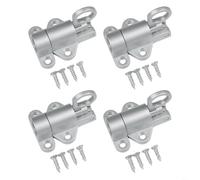 Sileduove Automatic Spring Latch, Bounce Bolt, Door Lock Mechanism for Home & Garden, Self-Locking Push Design, Rust-Resistant Silver Finish, 52x42x22cm, Fits Doors for windows Cabinets,(Silver)